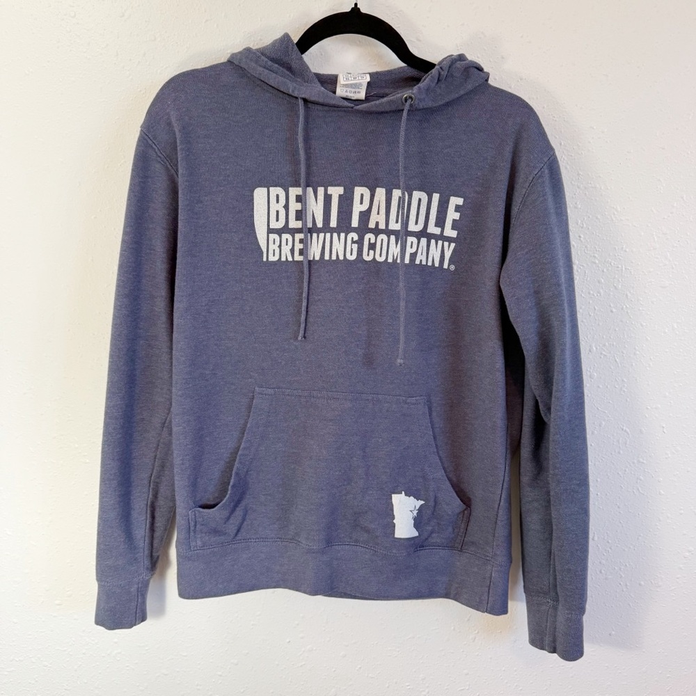 Blue‎ Pullover Hoodie Bent Paddle Brewing Co Duluth MN